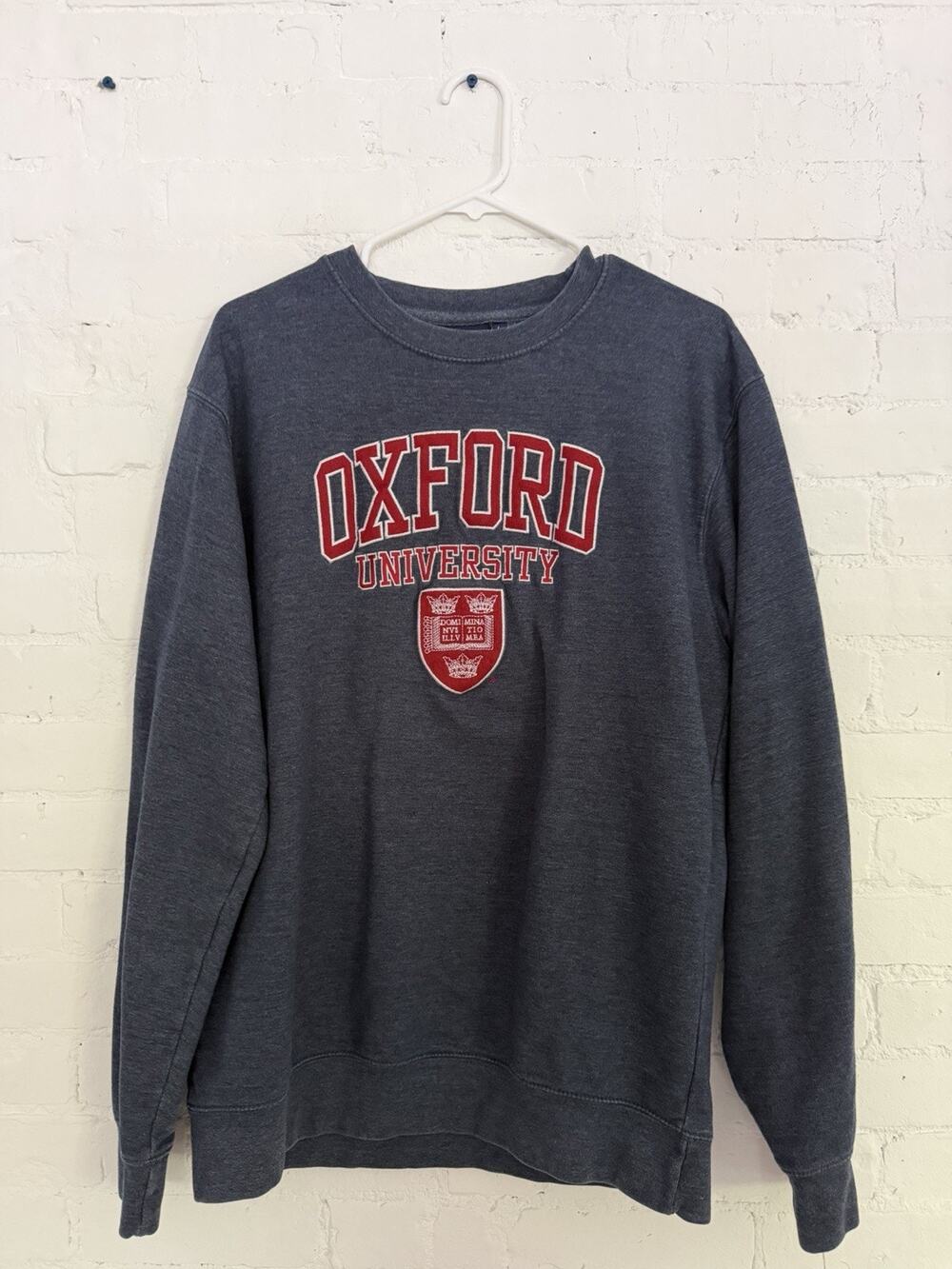 Oxford University Men's Sweatshirt Size L Blue Pullover Crewneck Collegiate